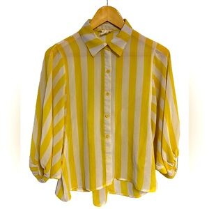 SANS SOUCI Yellow Striped Blouse